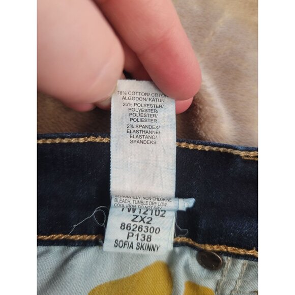Lucky Brand Sofia Skinny Blue Jeans 6/28 Dark Wash Quality Denim Classic Style - Picture 7 of 10